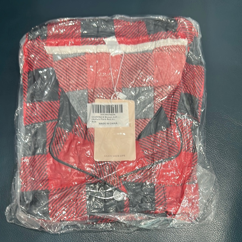 Cozy Red and Black Plaid Pajama Set